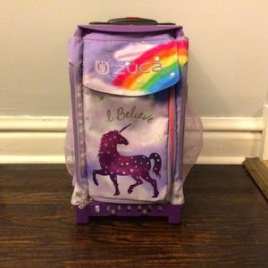 Zuca purple unicorn ice skating bag